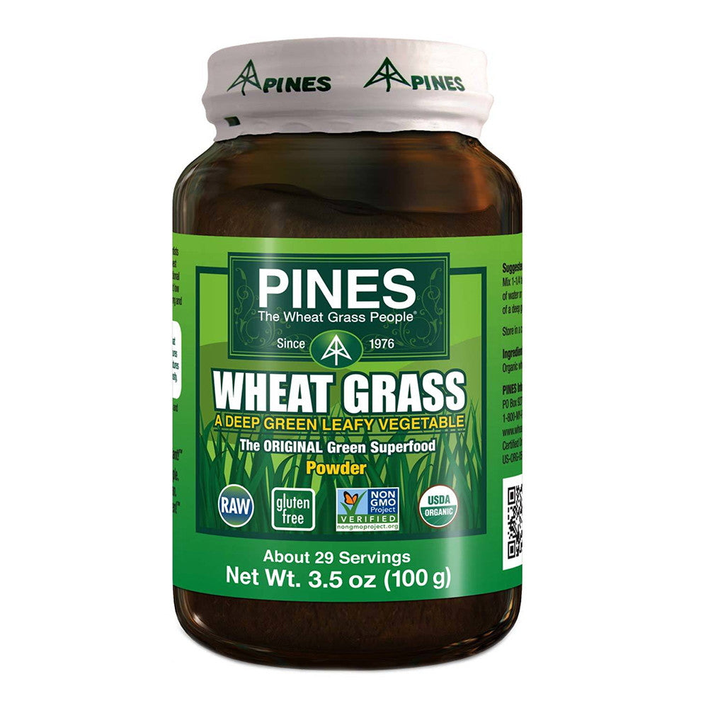 Pines Wheat Grass Powder, Original Green Super Food, 3.5 Oz